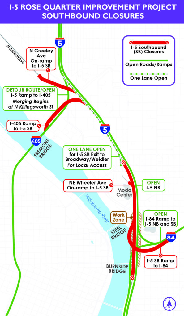 2026_closure-map_southbound_07132026_mappluslegend